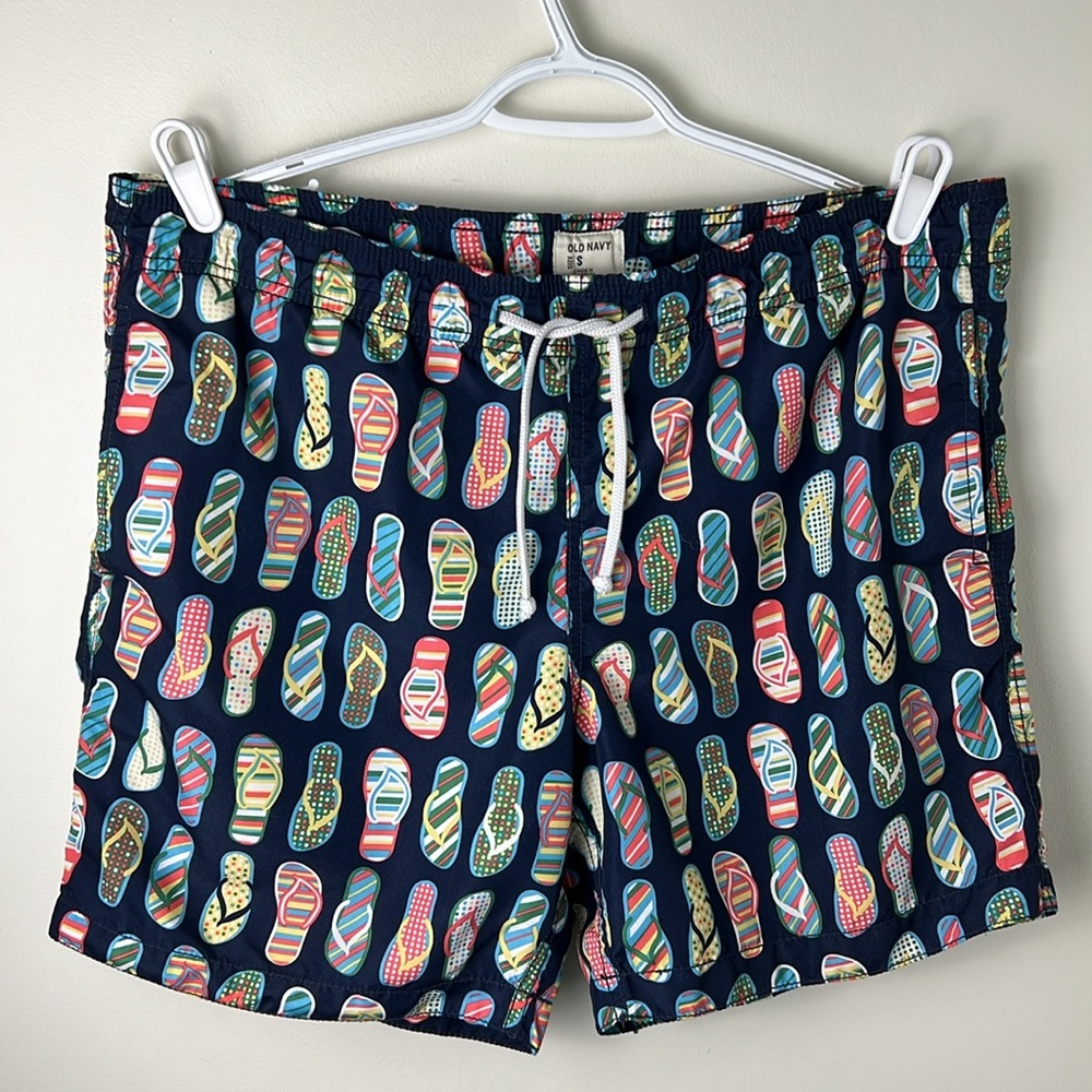 Old Navy Rare Flip Flop Prints Volleyball Swim Trunks Shorts Size Small